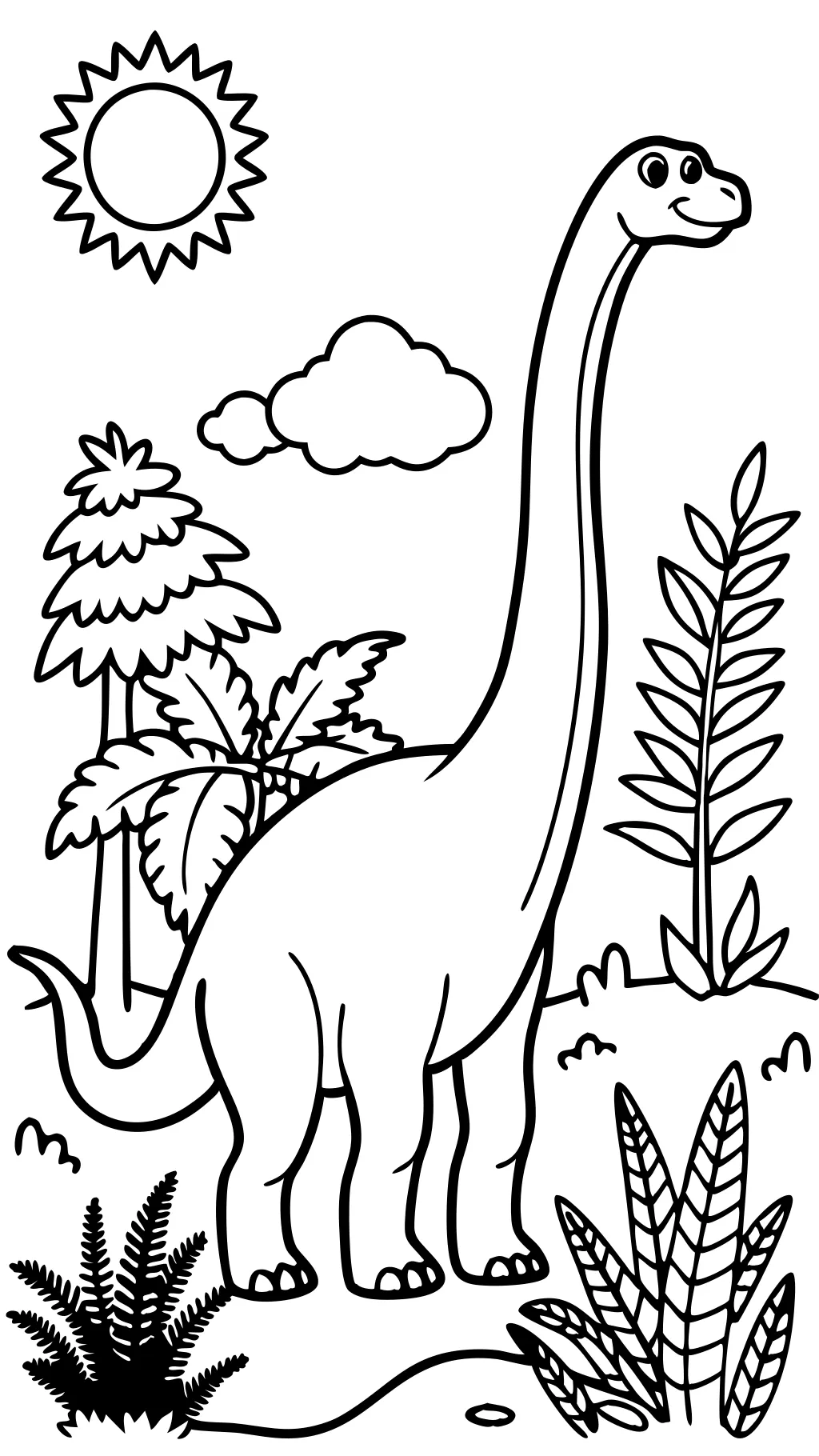 Página para colorear de Brachiosaurus